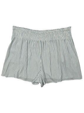 Torrid Blue White Striped Elastic Waist Pockets Gauze Shorts Plus Size 4
